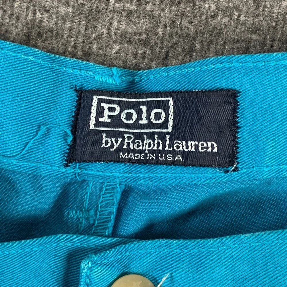 Vintage Polo Ralph Lauren Double Pleat Pants Men 31x35 Blue Old Money 90's USA